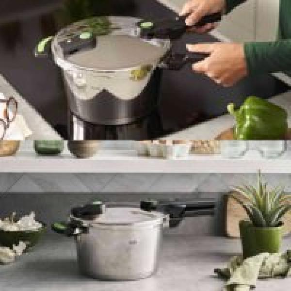 Fissler Schnellkochtopf 6,0 Liter VITAQUICK GREEN + gratis Dämpfeinsatz